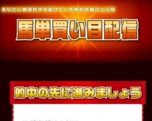 馬単買い目の案内です