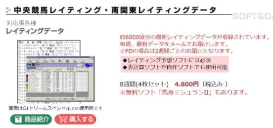 競馬予想サイトフォーラム　レイティングデータを販売