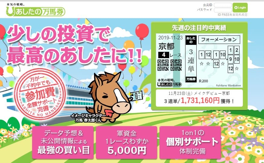 あしたの万馬券 無料 検証