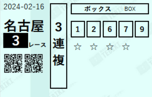 TEBIKI 有料予想　1レース目検証