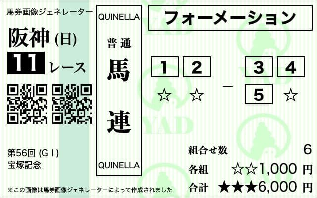 馬連フォーメーション2-3