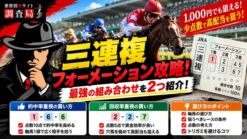 3連複フォーメーション 1000円